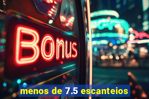 menos de 7.5 escanteios